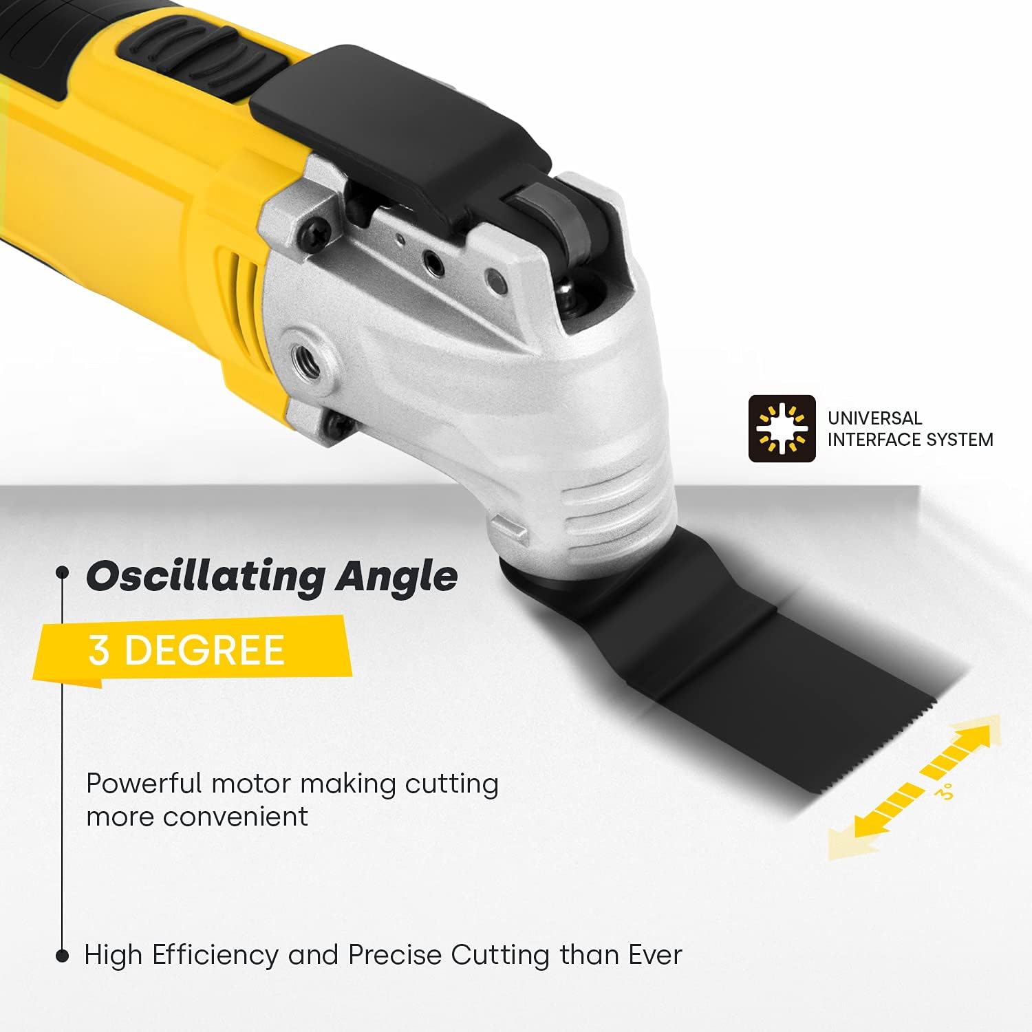 Oscillating Multitool with 6 Variable Speeds and 28pcs Accessories and Carrying Bag J341909