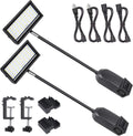 2pcs Black LED Trade Show Lights with Clamps, Mounting Brackets, Power Cables, Connect Cables X98338