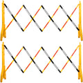 Expandable Plastic Safety Barricade with Reflective Strips 2 Pcs O98949