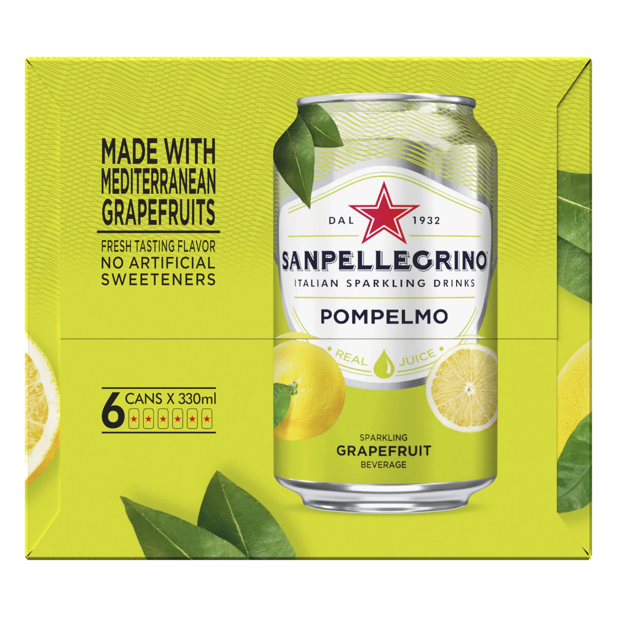 Italian Sparkling Drink, Grapefruit, 11.15 Fl Oz (Pack Of 6) F48576