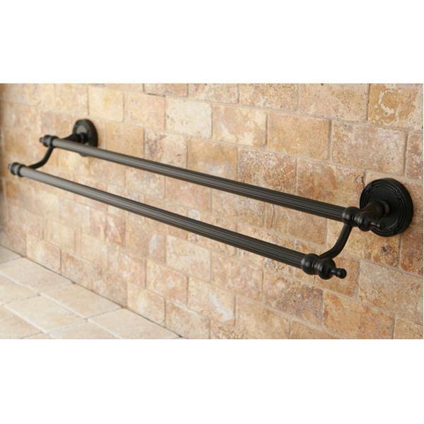 24x22 Dual Towel Bar, Satin Nickel Q628