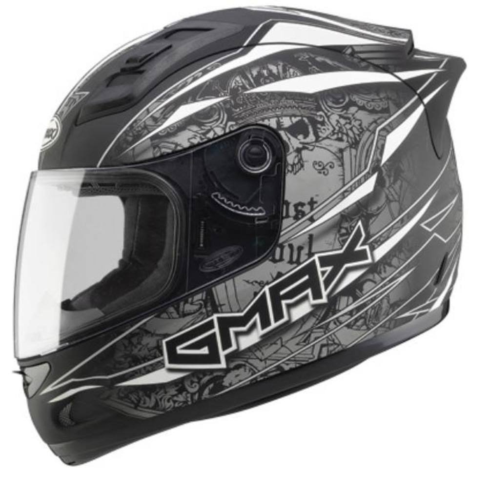 Flat Black/Silver/White XL Helmet P5370