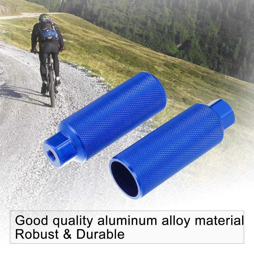 2 Pair Aluminum Alloy Bicycle Footrest Pegs Blue V47980