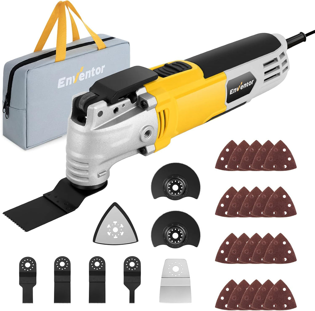 Oscillating Multitool with 6 Variable Speeds and 28pcs Accessories and Carrying Bag J341909