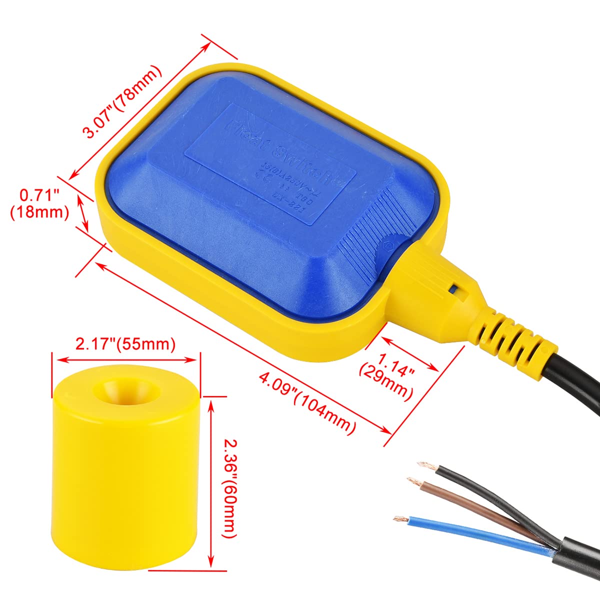4M Cable Float Switch Water Level Controller Y7768