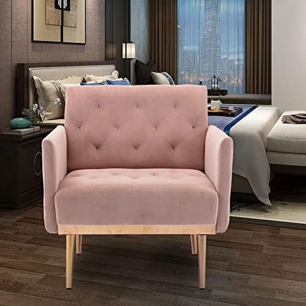 Teal Velvet Upholstered Accent Chair with Golden Legs S304