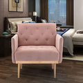 Teal Velvet Upholstered Accent Chair with Golden Legs S304