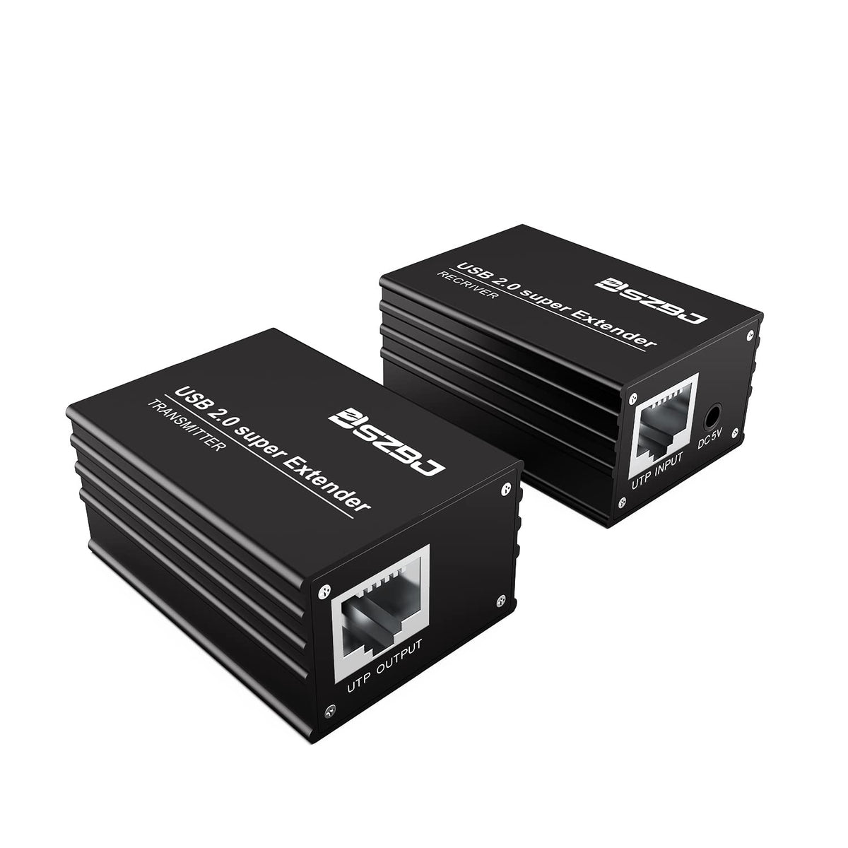 USB Extender over RJ45 Cat5E/6 up to 230ft with Power Adapter, Full USB 2.0 Support, Pack of 2 H29450
