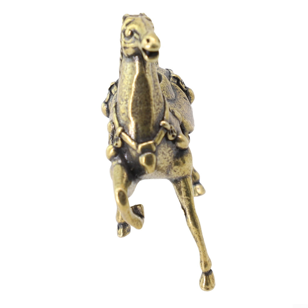 Solid Copper Race Horse Miniature Figurines Desk Decor O554