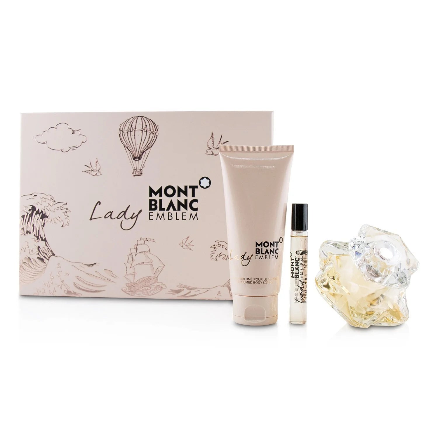 Eau De Parfum Spray 75ml/2.5oz + Perfumed Body Lotion 100ml/3.3oz + Eau De Parfum Spray 7.5ml/0.25oz 3pcs X1627