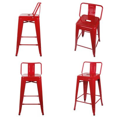 Matt Red Counter Stool Q200546