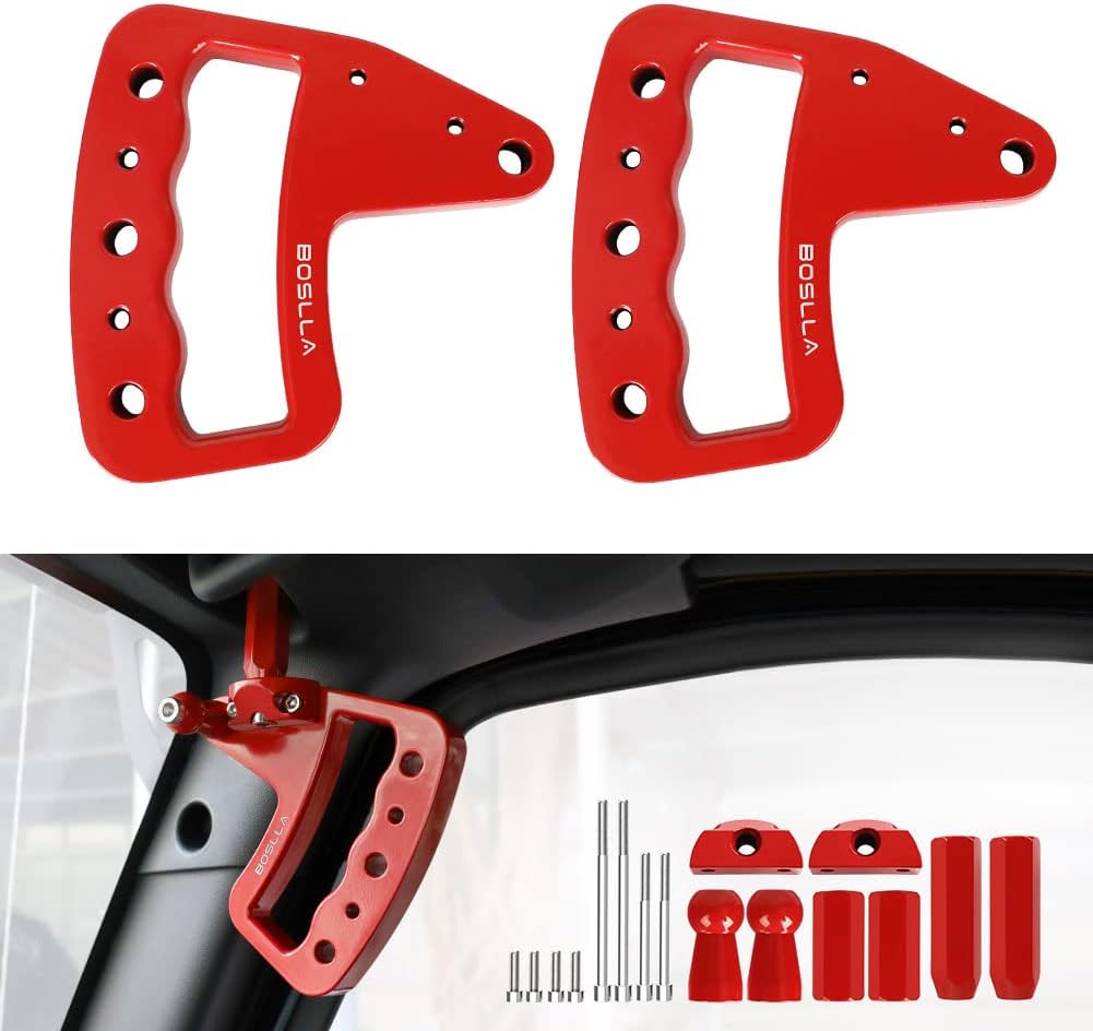 Front & Rear Roll Bar Grab Handles Kit for 2007-2018 Jeep Wrangler JK JKU Unlimited 4 Door Pack of 2 I77018