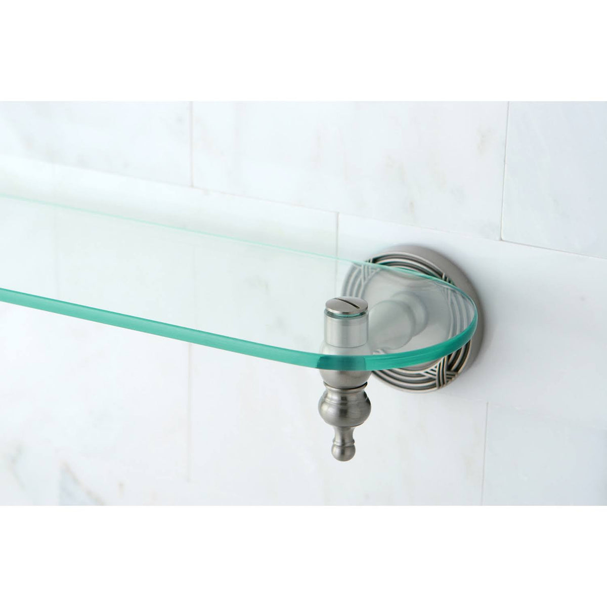 Satin Nickel Glass Shelf M2095