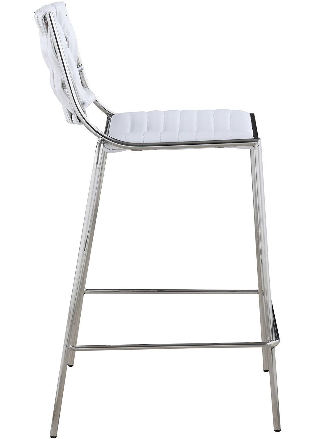 White Stackable Counter Stool with Weave Back, Set of 2 S58246