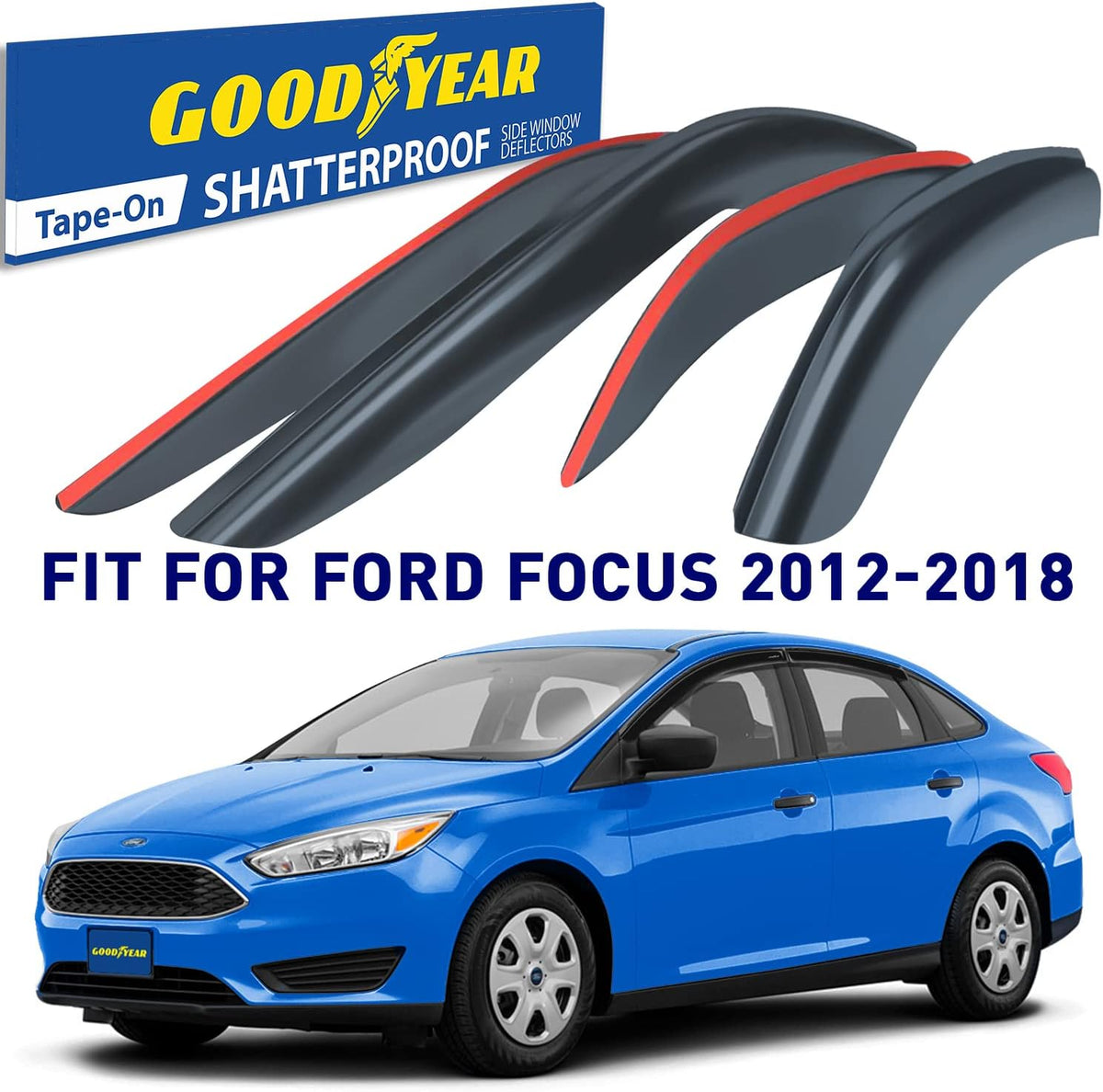 4 pcs in-Channel Window Deflectors for Ford Explorer 2011-2019 X821