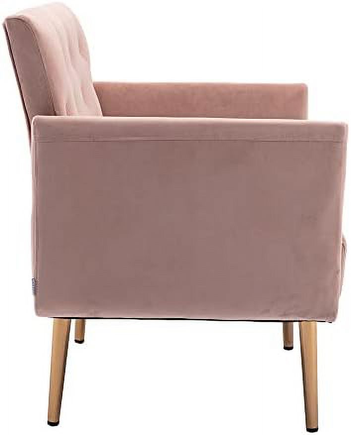 Teal Velvet Upholstered Accent Chair with Golden Legs S304