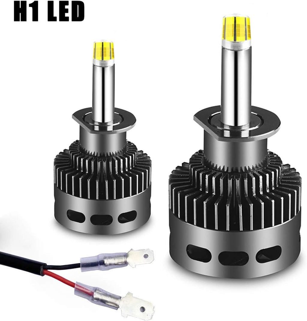 H1 LED Headlight Bulb, High Beam, Low Beam, Halogen Replace Kit, 12000lm 6K, Pack of 2 B3075