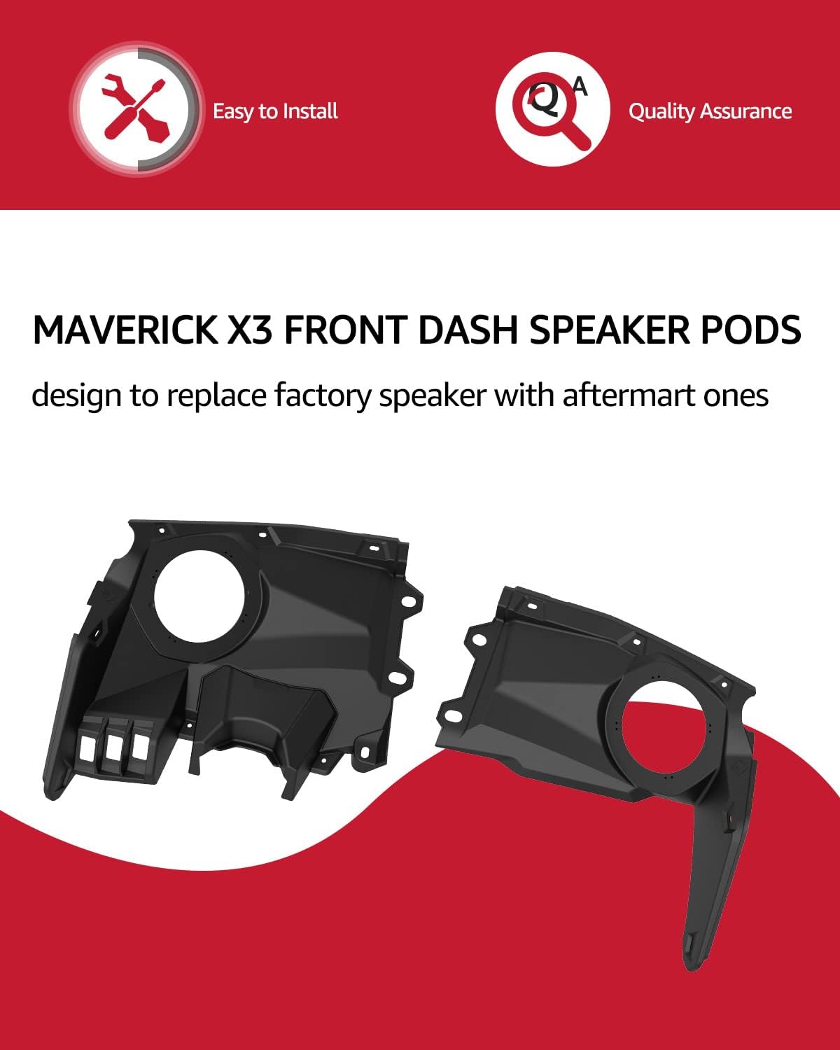 6.5 inch Speaker Enclosure Panels for Can Am Maverick X3 / X3 Max O504