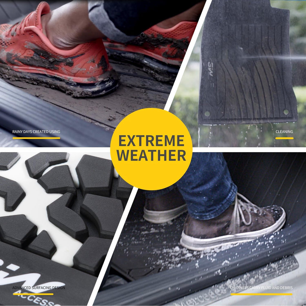 Black TPE All Weather Floor Liner Full Set Car Liners G281726