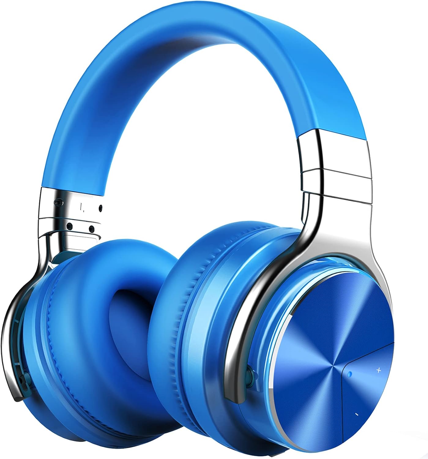 Blue Active Noise Cancelling Wireless Over Ear Headphones with Microphone G36349