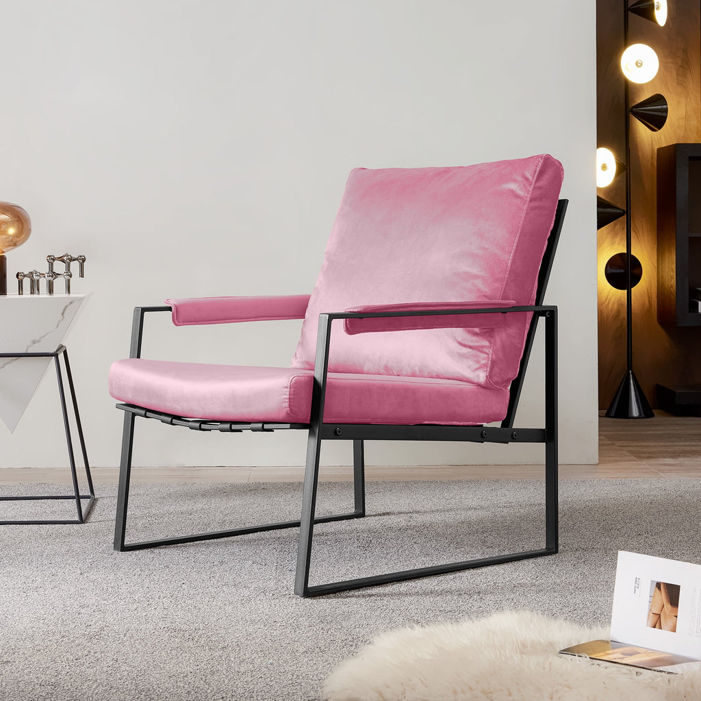Velvet Single Arms Chair I81508