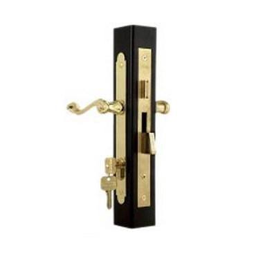 Slim Line Storm Security Door Lock Brass Left Hand Single Cylinder T7952
