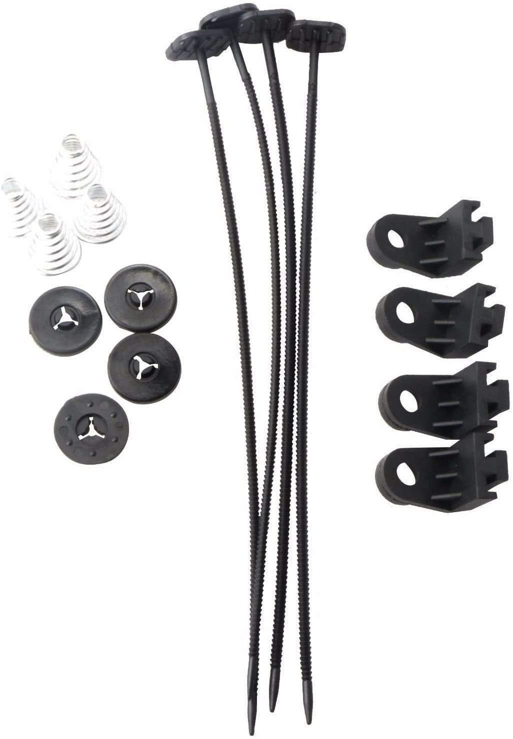 Black Universal Electric Radiator Slim Fan 12V Mounting Kit 12 Inch Set of 2 L85485