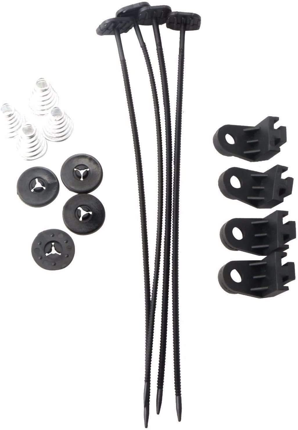 Black Universal Electric Radiator Slim Fan 12V Mounting Kit 12 Inch Set of 2 L85485