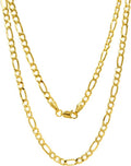 Figaro Link Chain Necklace 16" - 24" T1595