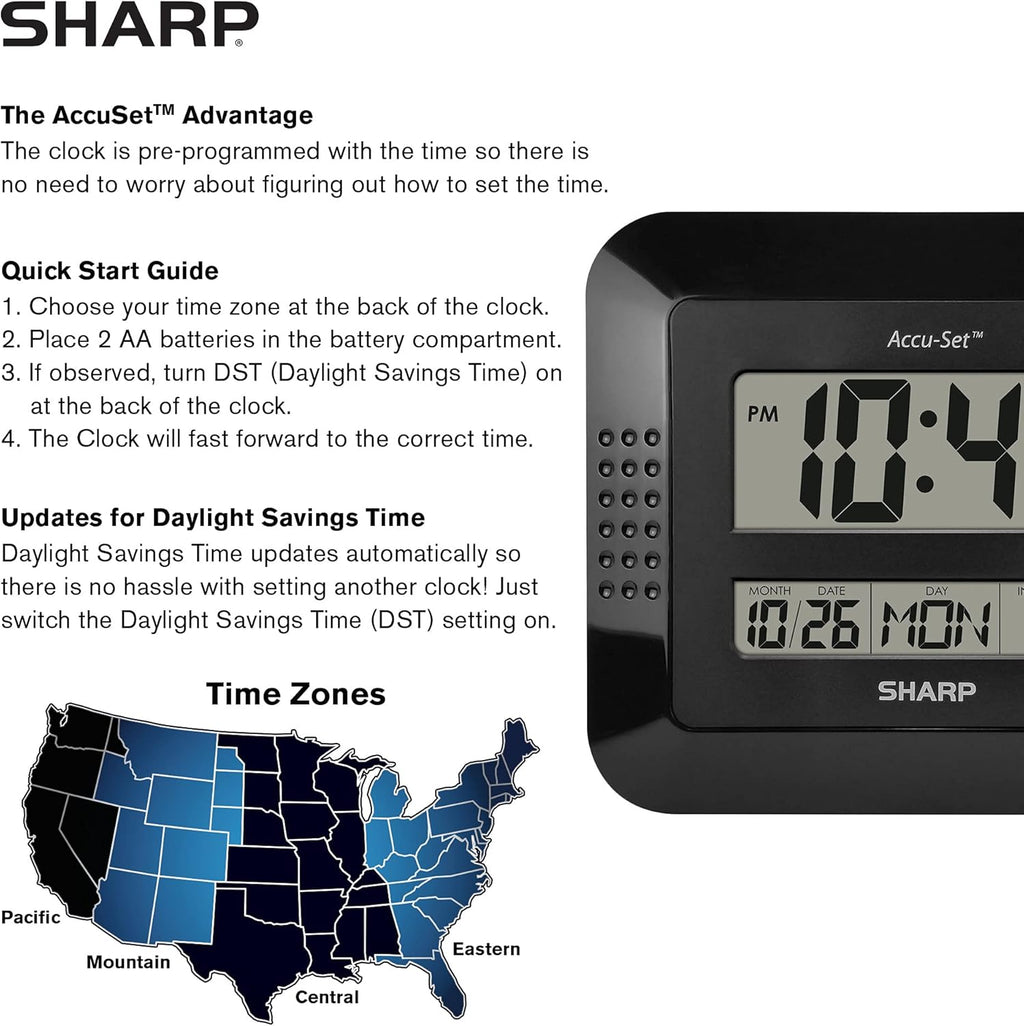 Analog Wall Clock with Indoor Temperature Display and Calendar Display V528