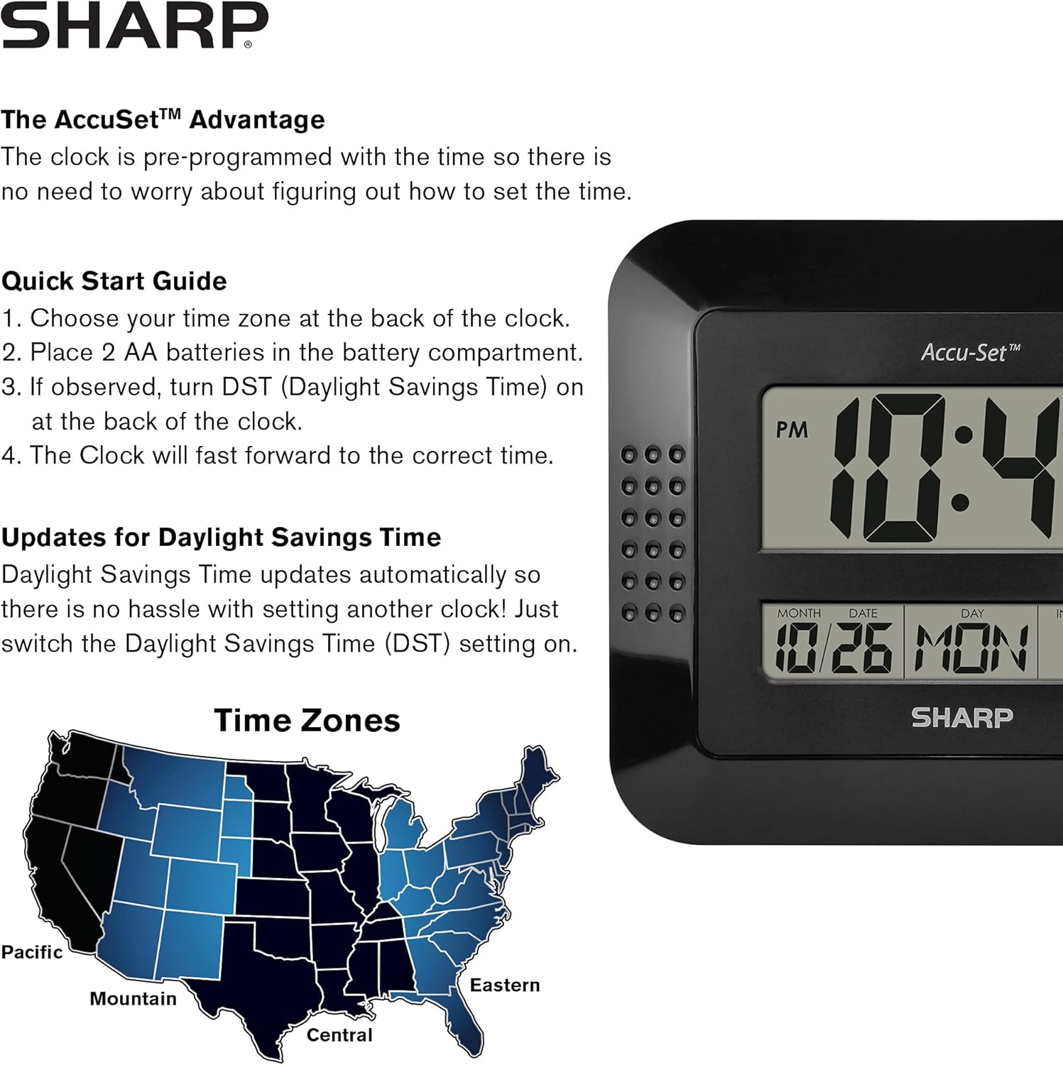 Analog Wall Clock with Indoor Temperature Display and Calendar Display V528