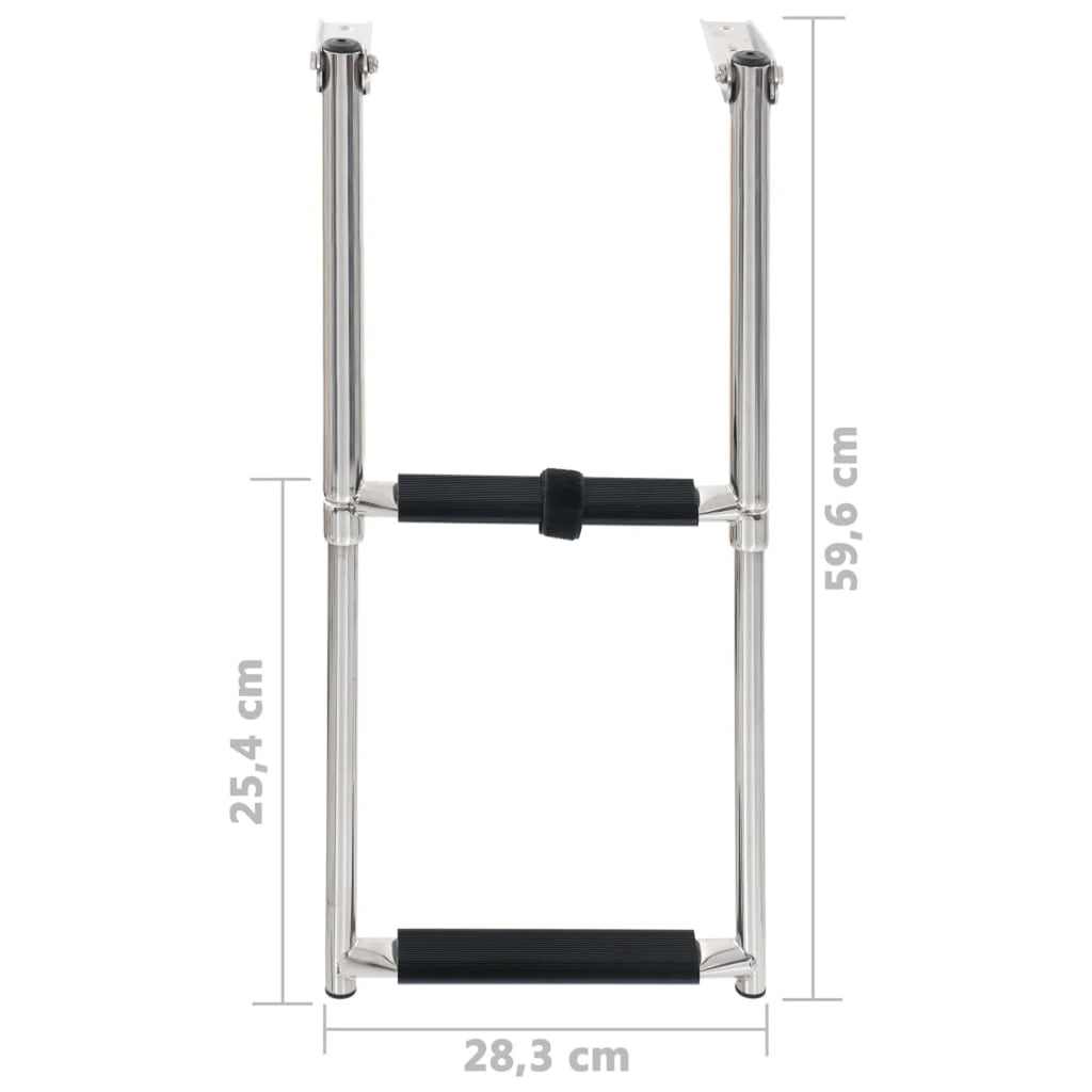 2-step Stainless Steel Folding Boarding Ladder W851