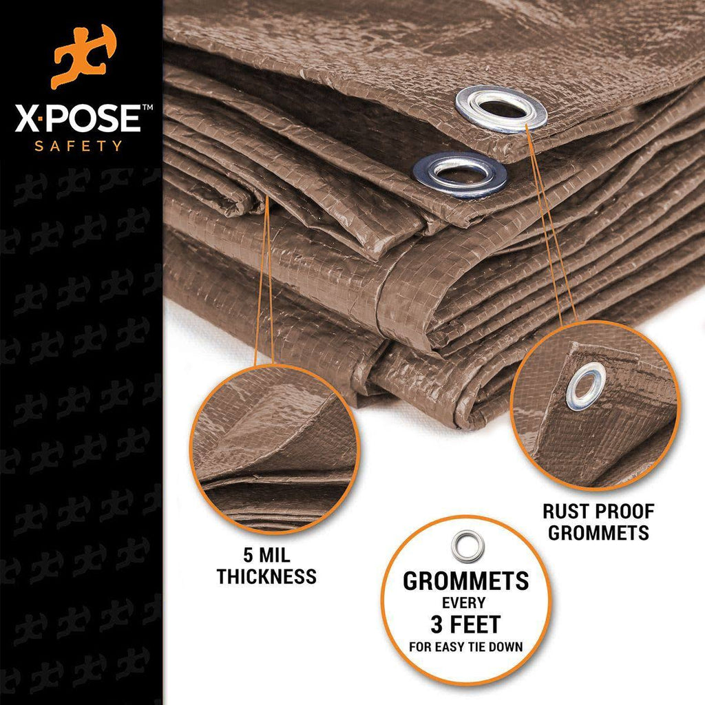 Brown Poly Tarps 20 x 25 Case of 4 C934748