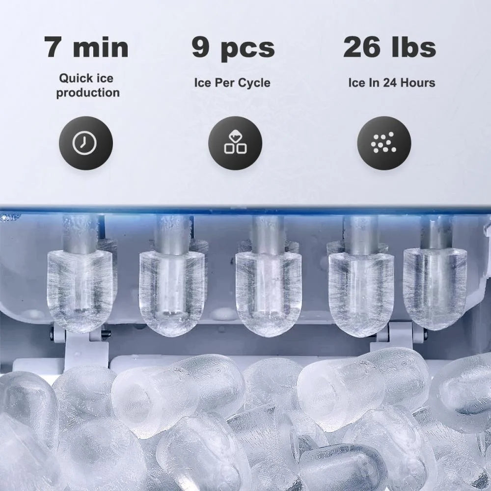 Black Portable Ice Maker Machine W9145