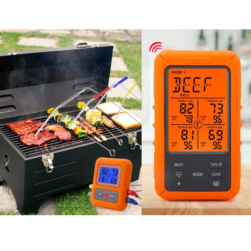 WiFi Battery Powered Grill Thermometer with Dual Alarm D222911