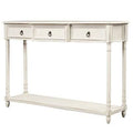 Antique White Solid Wood Console Table C248
