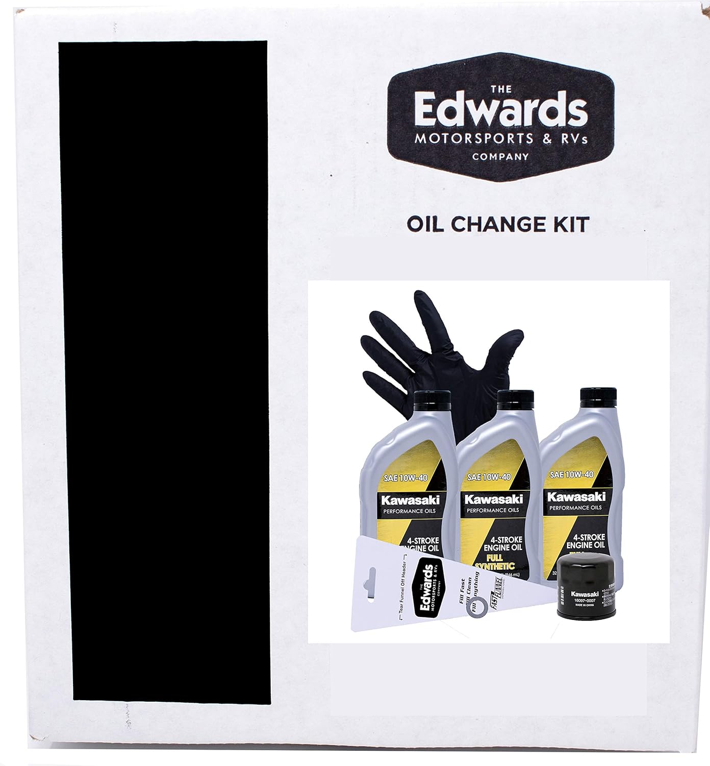 Oil Change Kit for Kawasaki Brute Force 750 ATV, Full Synthetic, Pack of 2 W981