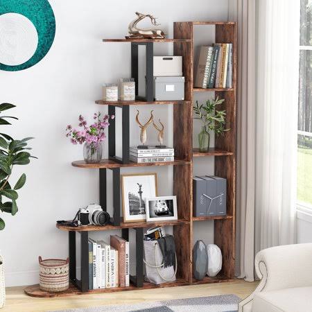 Wooden 5-Tier Ladder Bookshelf Q5190