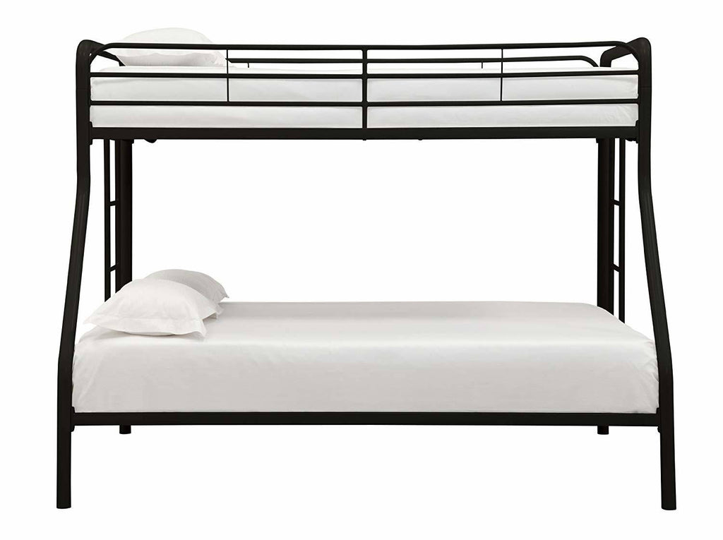 Twin-Over-Full Bunk Bed with Metal Frame and Ladder S100