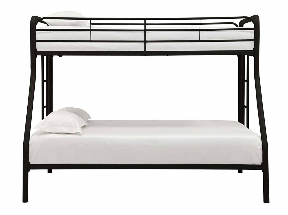 Twin-Over-Full Bunk Bed with Metal Frame and Ladder S100