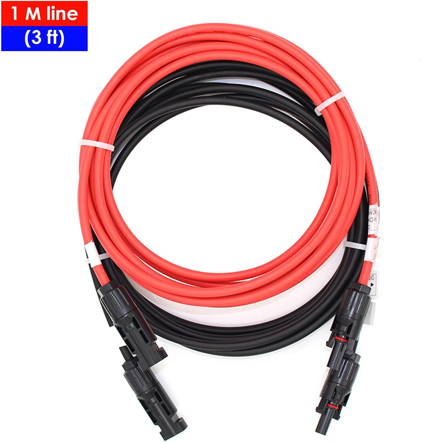 12 AWG Solar Extension Cable 3 Feet 2 PC O2272