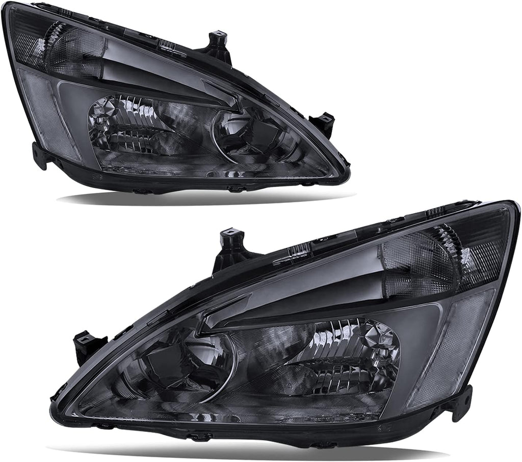 Headlight Assembly for 2003 to 2007 Honda Accord Black Housing K60207