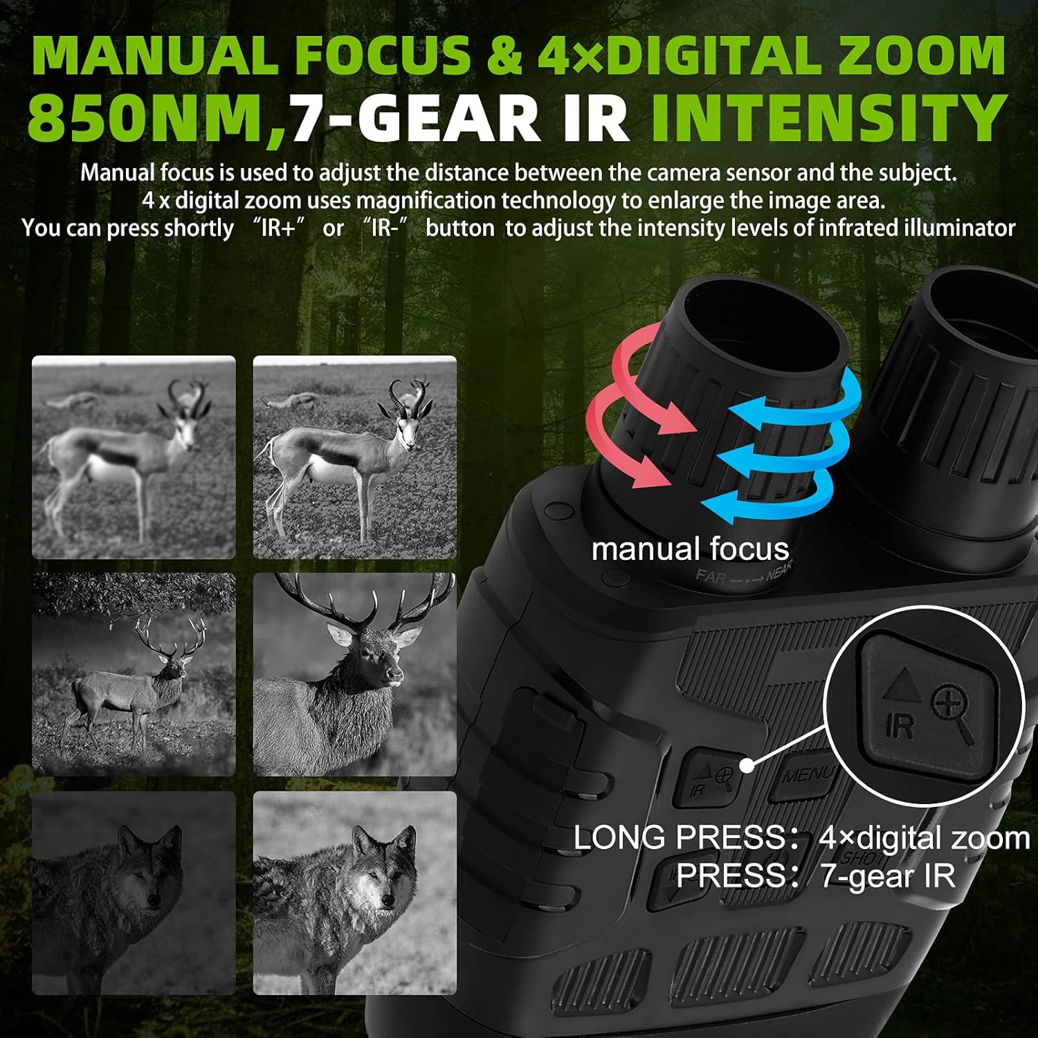 Night Vision Infrared Goggles with 32GB Card M560