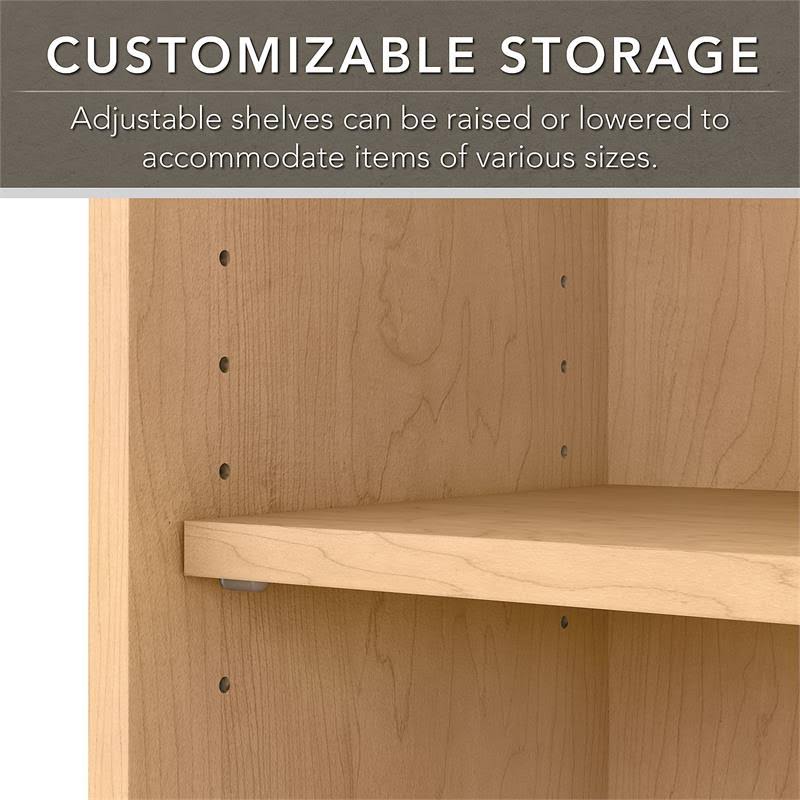 Natural Maple 5 Shelf Bookcase D320