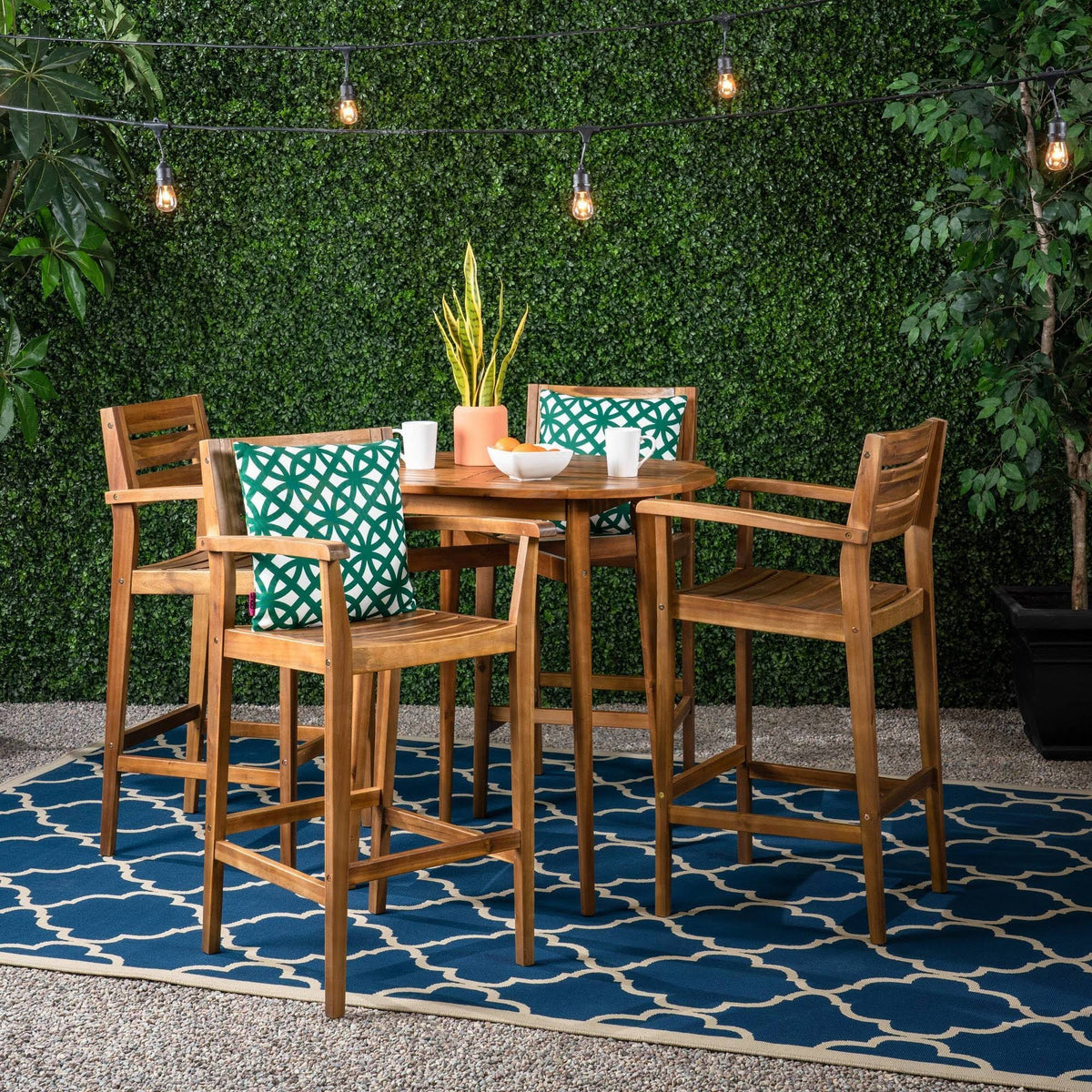 5 Piece Acacia Wood Bar Set R820