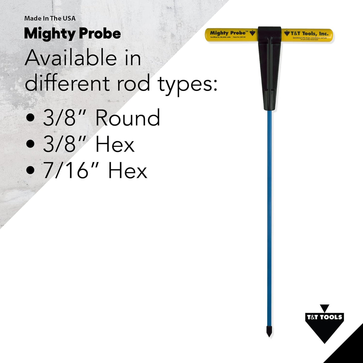 48-Inch Insulated Metal Soil Probe with T-Handle Steel Rod U418