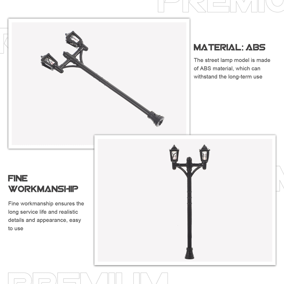 Mini Street Light Lamp Decor Models 10 Pcs E6728