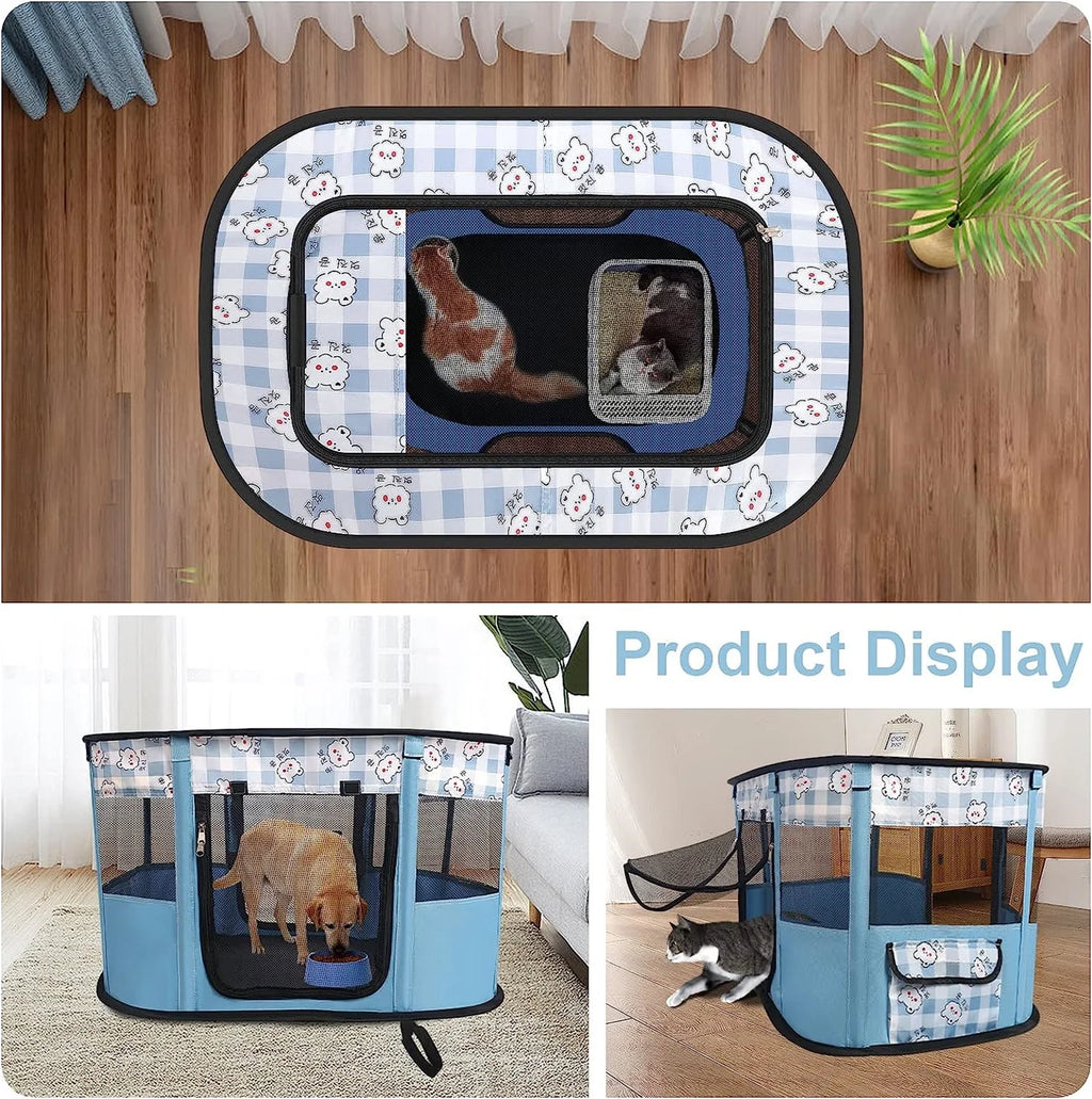 Portable Foldable Pet Playpen with Handbag O5327