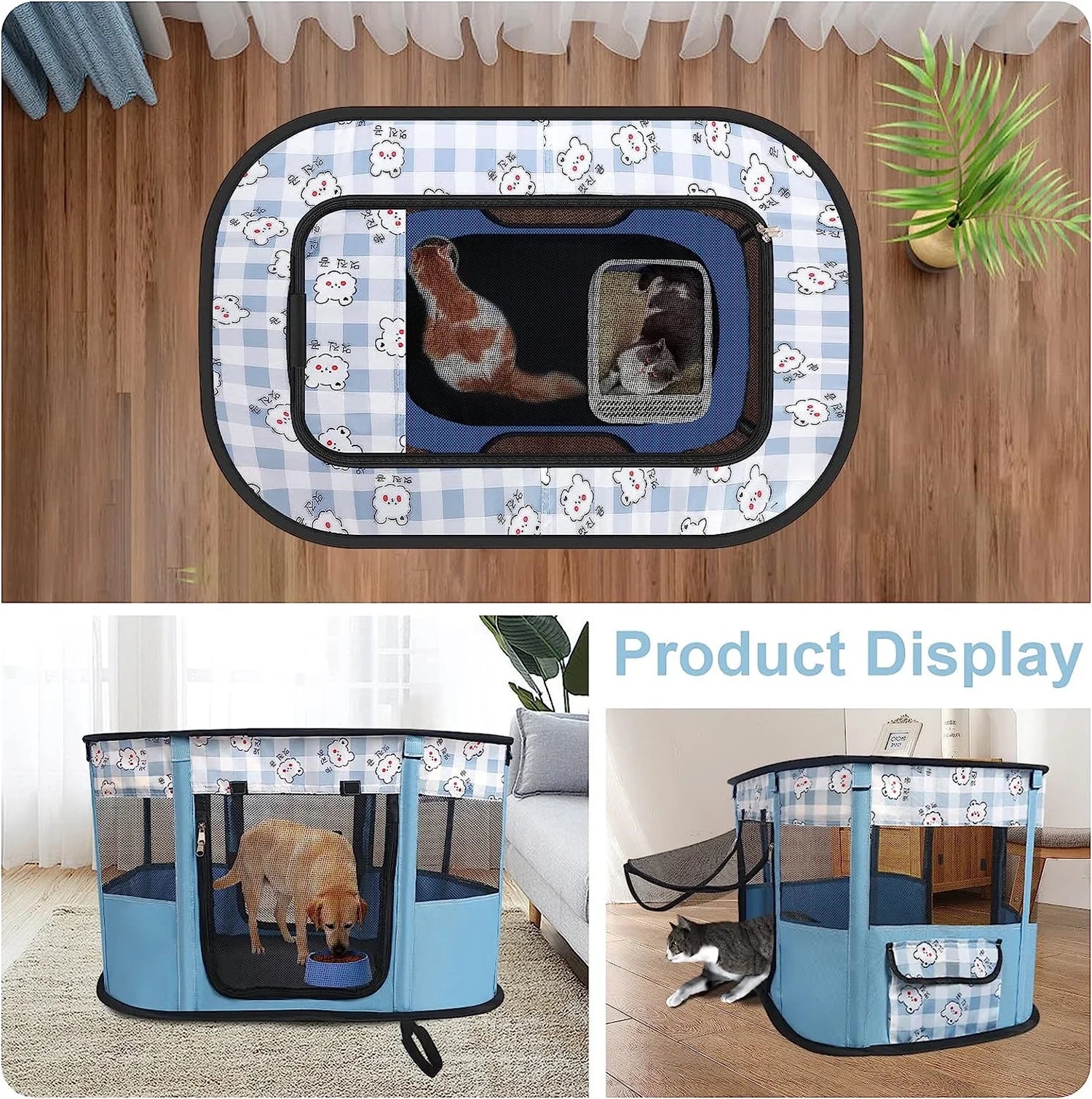 Portable Foldable Pet Playpen with Handbag O5327