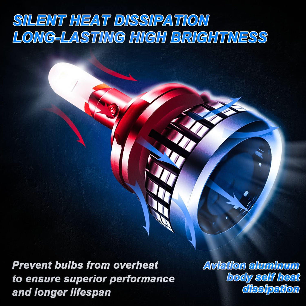 9005 High Beam H11 Low Beam LED Headlight Bulbs Conversion Kits, Pack of 4 Pack of 2 P333
